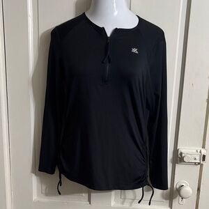 ZeroXposur Black Long Sleeve Top Swim Top Activewear. UPF30+ New w/o tag